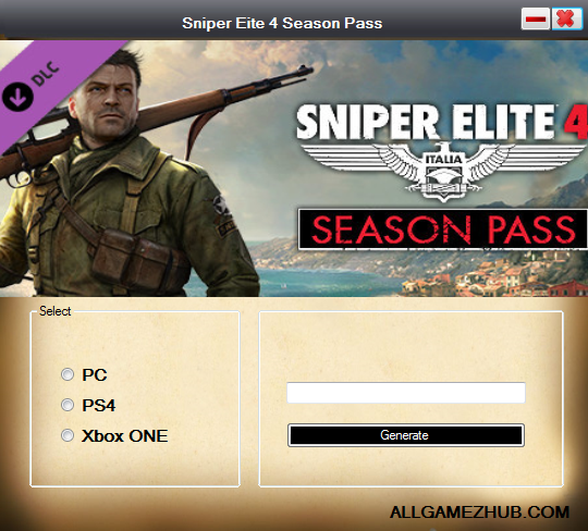 sniper elite 4 serial key